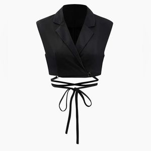 NWT Tie Hem Crop Vest